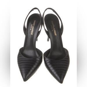 Saint Laurent Leather Slingback Pumps